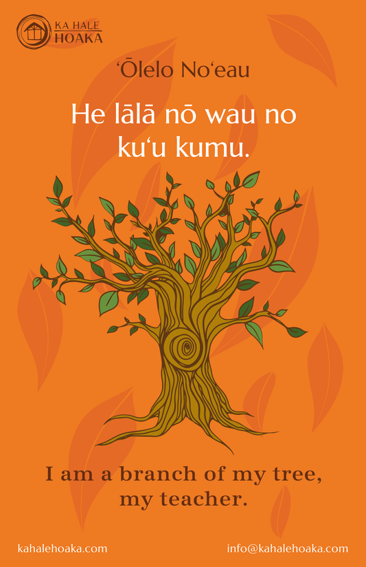 ʻŌlelo Noʻeau Poster - He lālā nō wau no ku‘u kumu